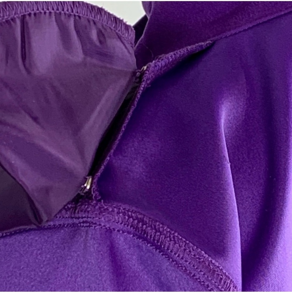 Vintage Bob Mackie Purple Embroidered Suede Wearable Art Shacket Jacket X-Small - Picture 11 of 15